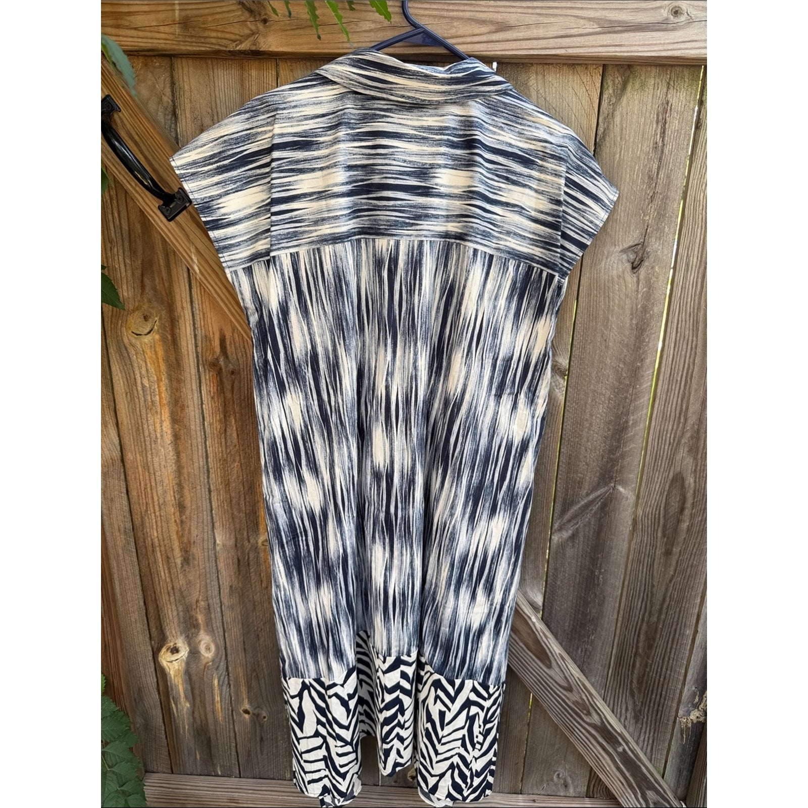 Carla Rockmore Collection Cinched Waist Shirt Dress Small Blue — image 4 of 8